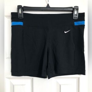 Nike Dri-FIT shorts in black size small  blue detailing athletic running cheer